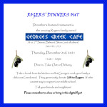 Rogers Middle School Dining for Dollars at George's Greek Cafe 2nd Street Belmont Shore location on December 2, 2021, from 11am to 10 pm. Dine in take out or delivery (direct orders only no third party). Show flier for dining credit, printed paper or digital copy both accepted.