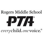 Rogers Middle School PTA logo thumbnail social image b.w