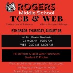 Rogers Middle School Taking Care of Business 6th Grade Aug 26 2021