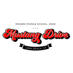Logo "Rogers Middle School 2022 Mustang Drive Long Beach, CA"